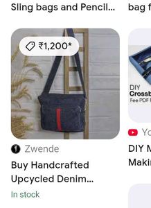 Denim Crossbody Unisex Sling Bag