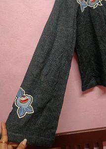 Grey Woolen Sweater/ Jacket/ Overcoat Women&#39;s