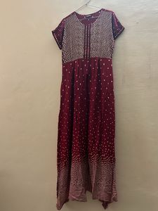 Floor Lenght Kurti With Front Slit