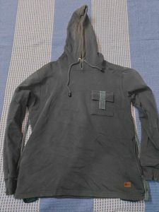 Grey Hoodie with Pocket Detail
