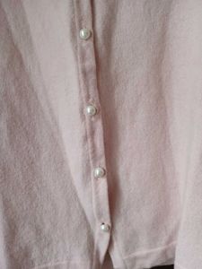 Pink Pearl Embellished Cardigan