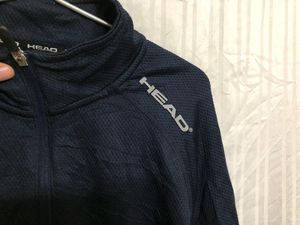 Head Zip Up Blue Jecket