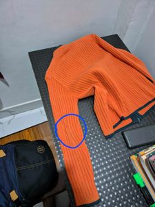Lacoste Orange Knit Cardigan