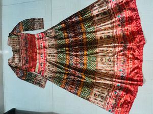 Elegant Ethnic Print Maxi Dress