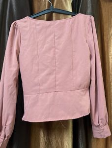 Pink Peplum Top