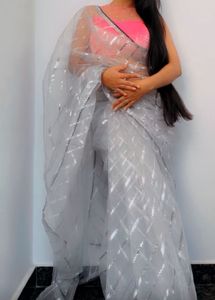 Organza Net Saree With Blouse 🔥