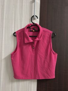 Tokyo Talkies Sleeveless Solid Women Pink Top