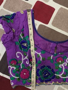 Embroidered Purple saree