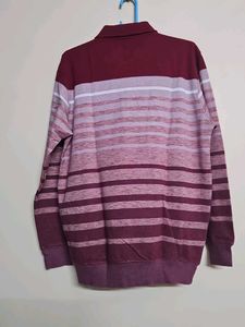 Striped Maroon Polo T-Shirt