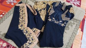Neavy Blue Golden  Frock Anarkali Sale/offer/gown