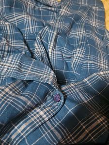 Ketch Blue Plaid Flannel Shirt - Size L