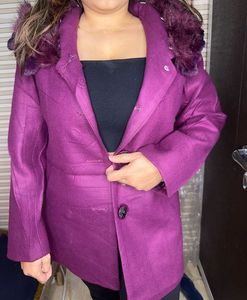 Elegant Purple Winter Coat