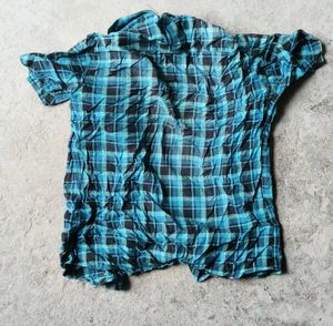 Blue Plaid Shirt