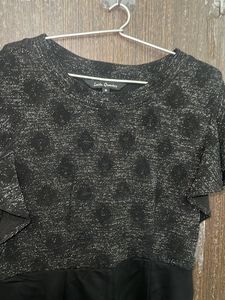 Embellished Black Party Wear Mini Dress