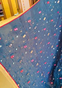 Elegant Teal blue  Embroidered Kurta set