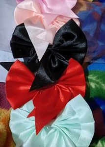 Satin Bow Hair Clips - Set of 4