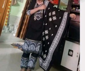 Greyish Black Kurta Set