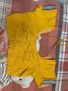 Mustard Saree With Blouse