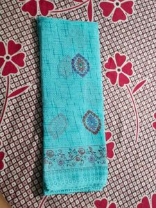 BLUE PRINTED SAREE