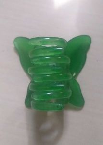green butterfly hair clip