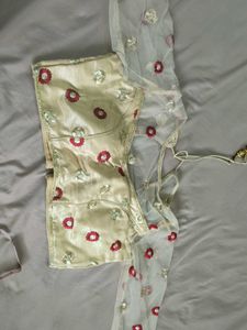 Embroidered Golden Blouse