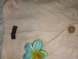 Cream Cable Knit Cardigan 🌟