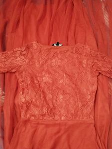 Elegant Red Lace Dress