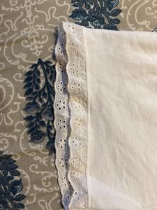 White Lace Trim Shorts