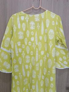 Yellow Printed Kurta Palazzo Set