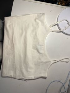 White Sleeveless Tank Top