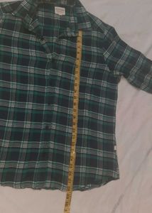 Oversized Pullover Checkered Shirt