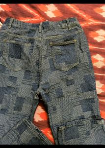 Urbanic Patchwork Straight Denim Jeans