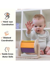 Montessori Drum Educational Spining Rainbow Wheel