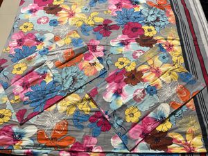 king size Floral Print Bedsheet with pillow cover
