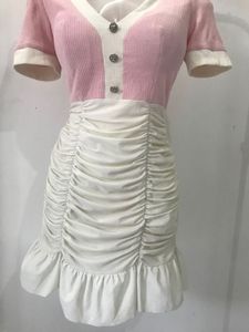 Pink &amp; White Mini Dress