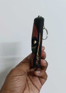 Wooden Mask Keychain