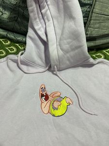 Cartoon Graphic Lavender Hoodie