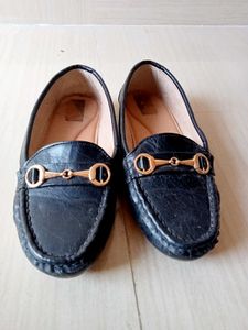 Ballerina Flat Leather Shoes