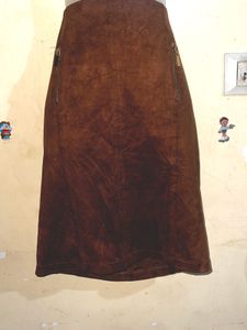 Brown Suede Mini Skirt
