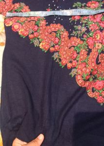 Vintage Floral Embellished Top