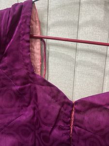 Elegant Ombre Pink &amp; Purple Saree