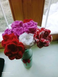Crochet Flower Bouquet Set of 3