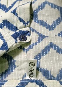 Aks brand ikat print cotton kurta-style shirt dres
