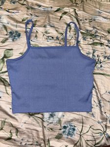 Purple Ribbed Tank Top