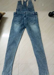Jeans With Shoulder Belt For Girl