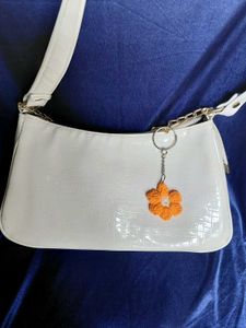 Flower bag charm and keychain