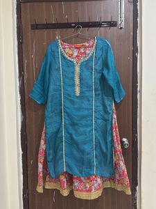 Teal & Pink Kurta Set