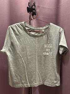 Grey 'Need My Space' Tee