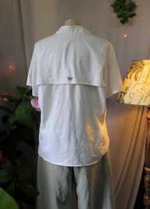 Columbia White Button-Up Top