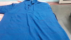 Blue Striped Polo Shirt